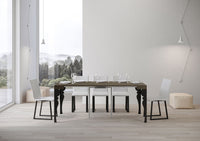 Consolle allungabile 90x40/300 cm Paxor Tortora telaio Antracite