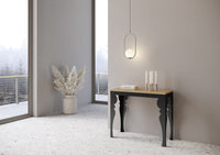 Consolle allungabile 90x40/196 cm Paxor Small Evolution Quercia Natura telaio Antracite