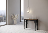 Consolle allungabile 90x40/196 cm Paxor Small Evolution Noce telaio Antracite