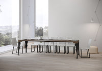 Consolle allungabile 90x40/300 cm Paxor Noce telaio Antracite