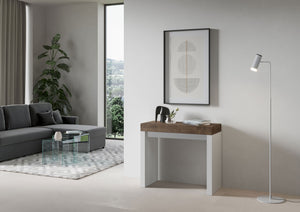 Consolle allungabile 90x40/196 cm Roxel Mix Small piano Noce - struttura Bianco Frassino