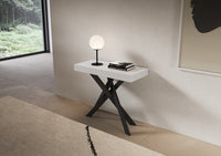 Consolle allungabile 90x40/196 cm Sakuro Small Bianco Frassino gambe antracite