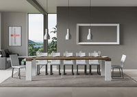 Consolle allungabile 90x40/300 cm Roxel Mix piano Noce - struttura Bianco Frassino