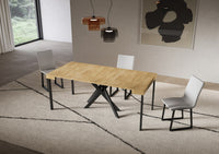 Consolle allungabile 90x40/196 cm Sakuro Small Quercia Natura gambe antracite