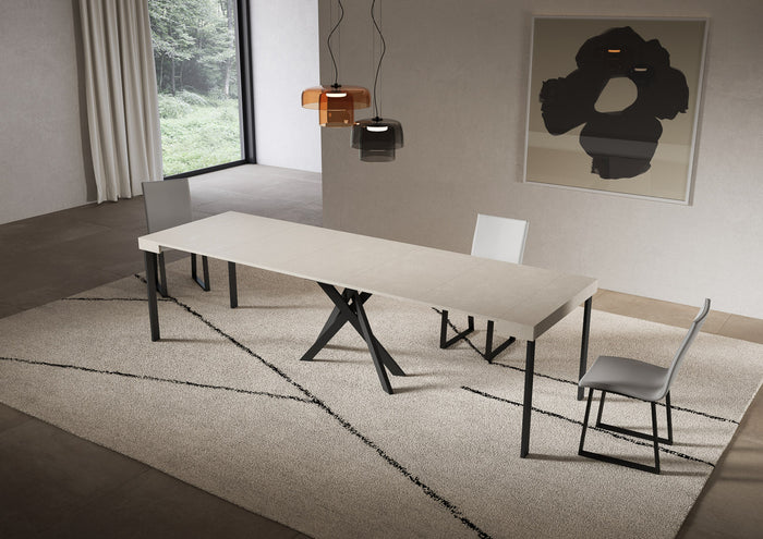 Consolle allungabile 90x40/300 cm Sakuro Cashmere gambe antracite