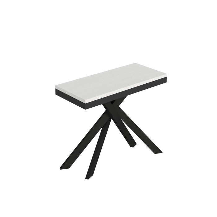 Consolle allungabile 90x40/300 cm Sakuro Evolution Bianco Frassino gambe antracite