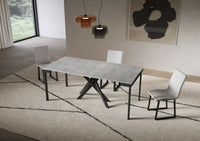 Consolle allungabile 90x40/196 cm Sakuro Small Evolution Cemento gambe antracite