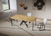 Consolle allungabile 90x40/196 cm Saki Small Premium Quercia Natura gambe antracite