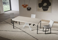 Consolle allungabile 90x40/300 cm Sakuro Premium Cashmere gambe bianche