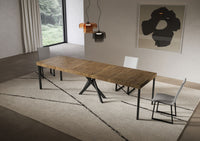 Consolle allungabile 90x40/300 cm Sakuro Premium Noce gambe antracite