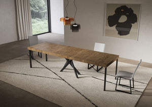 Consolle allungabile 90x40/300 cm Sakuro Premium Noce gambe antracite