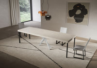 Consolle allungabile 90x40/300 cm Sakuro Premium Cashmere gambe bianche