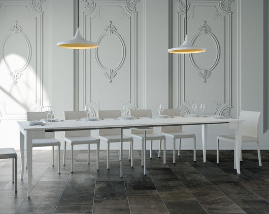 Consolle allungabile 90x48/308 cm Sciara Bianco Frassino