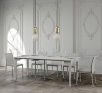 Consolle allungabile 90x48/204 cm Sciara Small Bianco Frassino