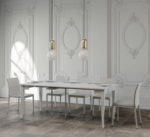 Consolle allungabile 90x48/204 cm Sciara Small Bianco Frassino