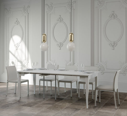 Consolle allungabile 90x48/204 cm Sciara Small Bianco Frassino