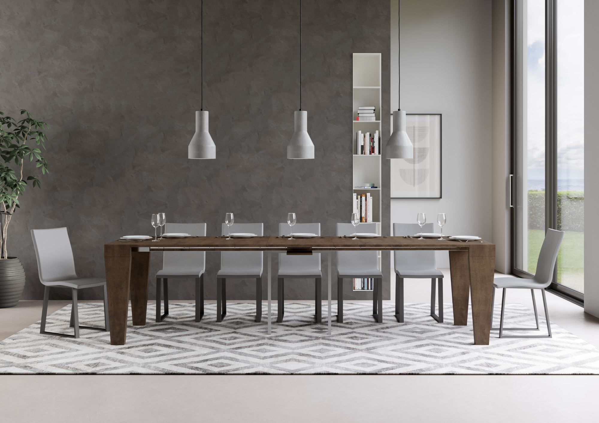 Consolle allungabile 90x40/300 cm SpimboX Noce