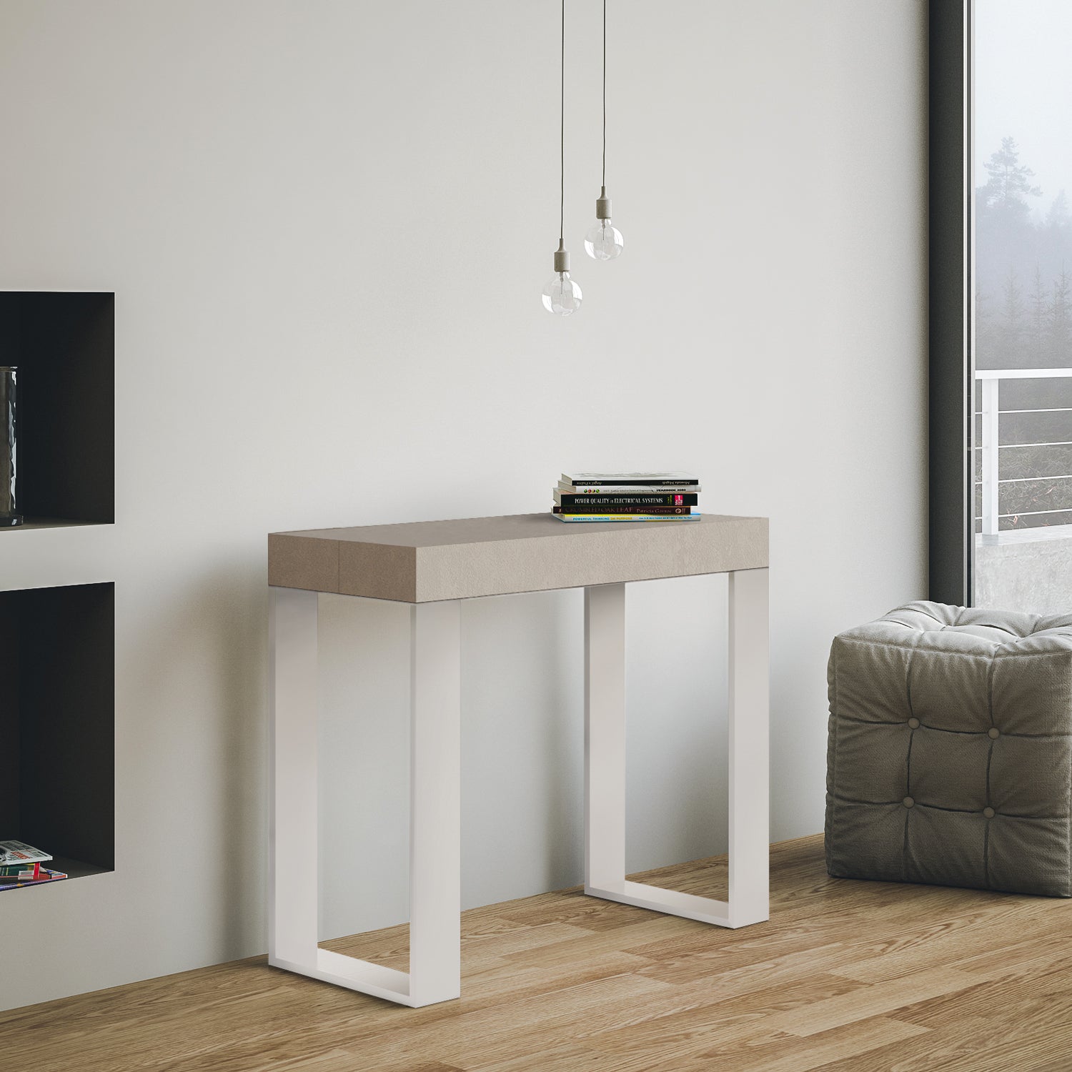 Consolle allungabile 90x40/300 cm Tekno Cashmere telaio Bianco