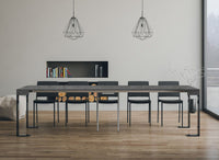 Consolle allungabile 90x40/300 cm Tekno Cemento telaio Antracite