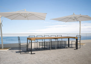 Consolle allungabile 90x40/290 cm Tekno Abete Tinto telaio Antracite