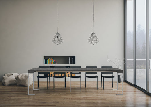 Consolle allungabile 90x40/300 cm Tekno Noce telaio Bianco