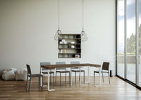 Consolle allungabile 90x40/300 cm Tekno Cemento telaio Bianco