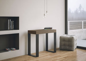 Consolle allungabile 90x40/196 cm Tecno Small Premium Tortora telaio Antracite