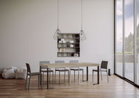 Consolle allungabile 90x40/300 cm Tekno Premium Cashmere telaio Antracite