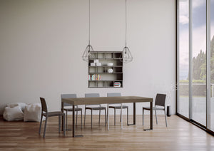 Consolle allungabile 90x40/196 cm Tecno Small Premium Tortora telaio Antracite