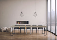 Consolle allungabile 90x40/300 cm Tekno Premium Cashmere telaio Antracite