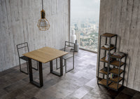 Consolle apribile 90x45/90 cm Tekno Libra Noce telaio Antracite