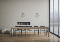 Consolle allungabile 90x40/300 cm Tekno Premium Quercia Natura telaio Antracite