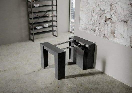 Consolle allungabile 90x48/296 cm Venys Antracite Spatolato