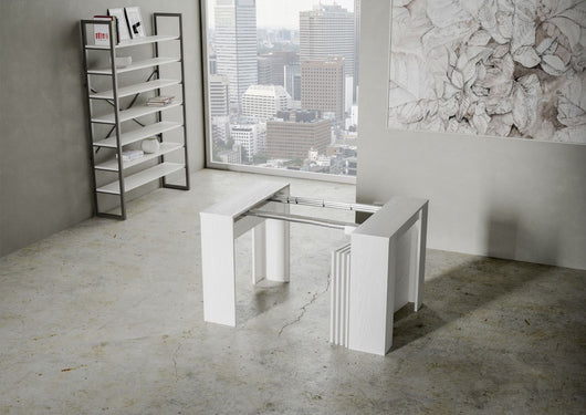 Consolle allungabile 90x48/296 cm Venys Bianco Frassino