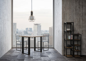 Consolle apribile 90x45/90 cm Tekno Libra Noce telaio Antracite