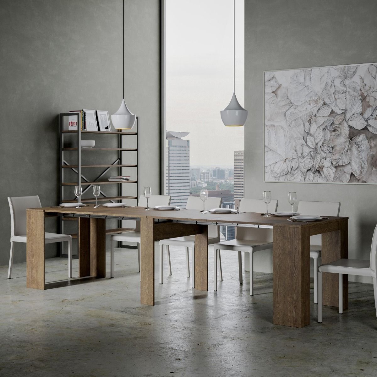 Consolle allungabile 90x48/296 cm Venys Noce