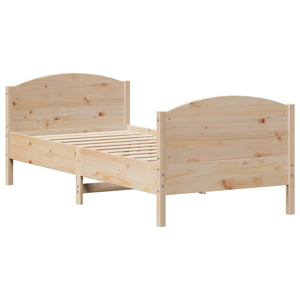 Letto singolo | Letto per adulti | Letto senza Materasso 90x190 cm in Legno Massello di Pino