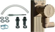 Regolatore di irrigazione rettangolare + 1 tubo elastico 60 cm + 2 kit di riserva
