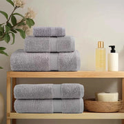 vidaXL Panni per il viso SOLUND 10 pcs Grigio Cotone