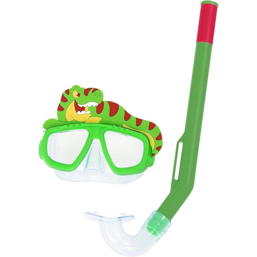 Trade Shop - Maschera Da Snorkeling Con Boccaglio Per Bambini Con Animaletti 3-6+ Anni 24059 -