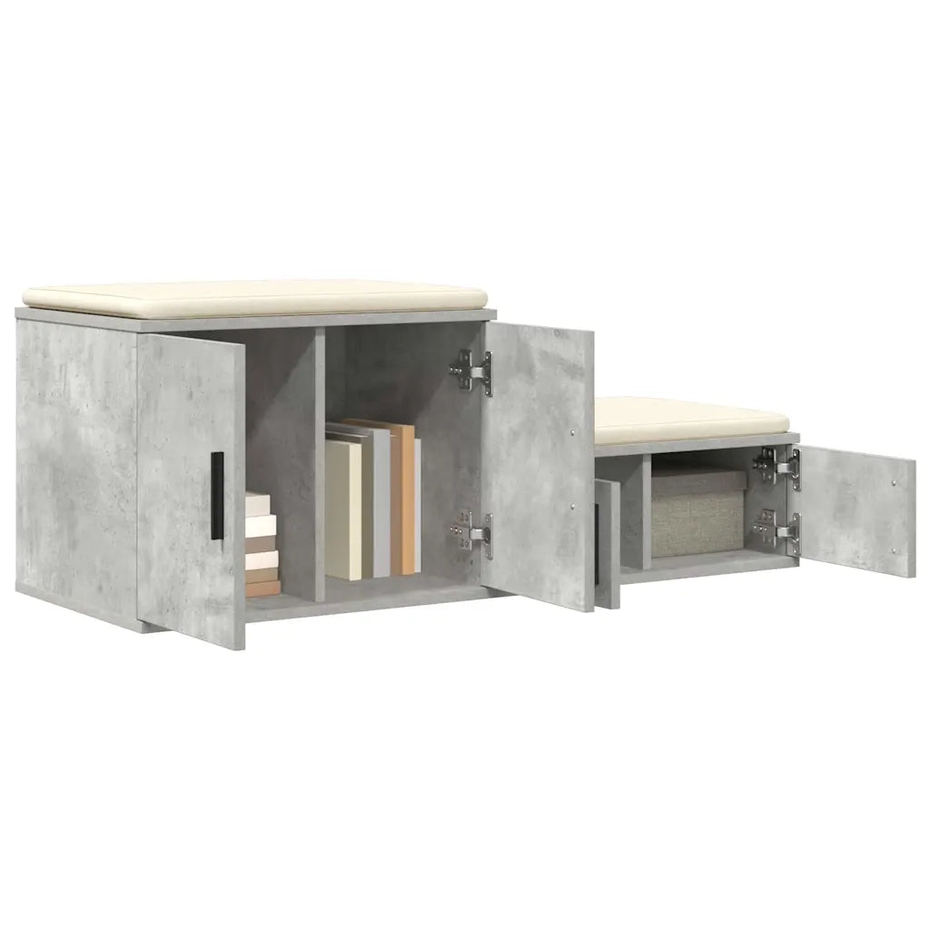 Armadio 2 pz Grigio cemento 118 x 41 x 40 cm Legno multistrato CFW2145048