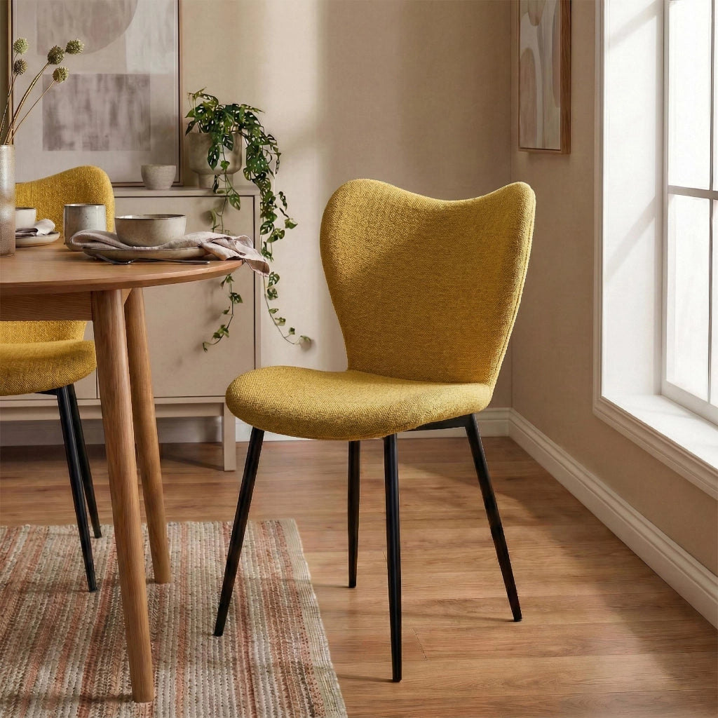 Sedia per sala da pranzo in tessuto Maika 6