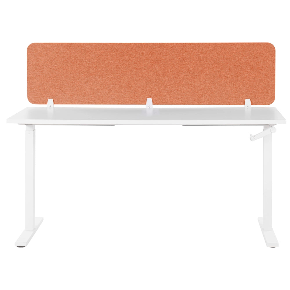 Pannello Divisorio Fonoassorbente per scrivania in PET rosso chiaro 180 x 40 cm tavolo ufficio