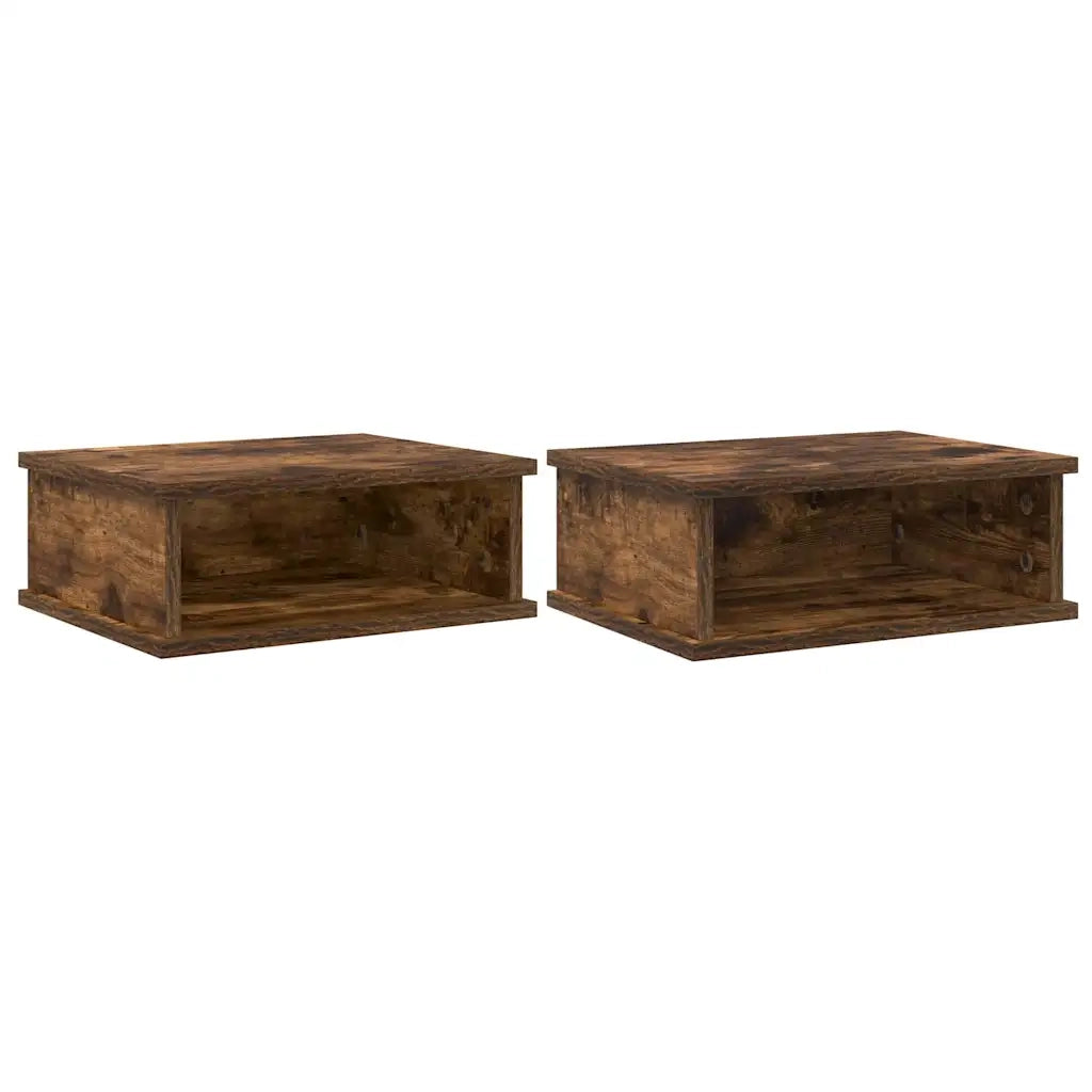 Comodino 2 pcs Rovere fumé 40 x 31 x 15 cm Legno multistrato