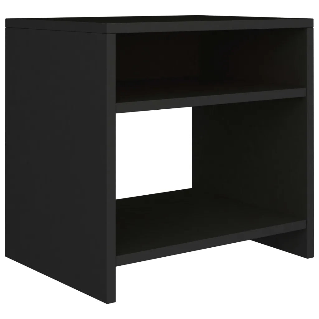 Comodino-Tavolino da notte Nero 40x30x40 cm in Legno Multistrato 279176