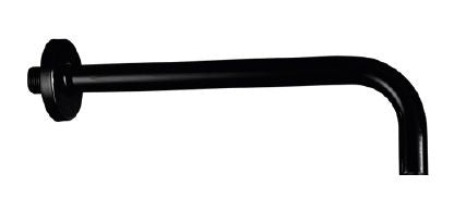Braccio doccia Nero Opaco Tondo Diametro 20 mm Lunghezza 30 cm
