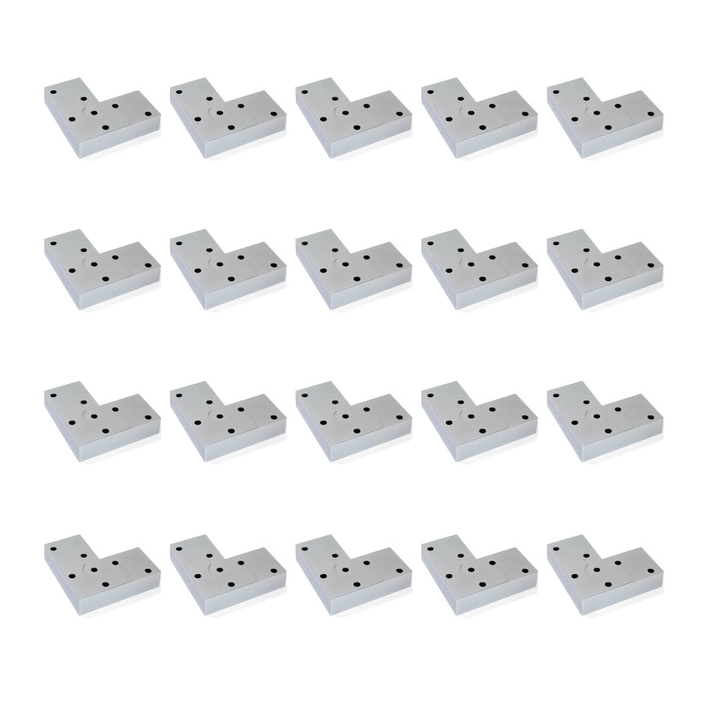 Emuca Piedino per mobile Alumix 8, altezza 12 mm, Verniciato alluminio, Tecnoplastica, 20 u.