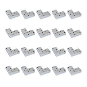 Emuca Piedino per mobile Alumix 8, altezza 12 mm, Verniciato alluminio, Tecnoplastica, 20 u.