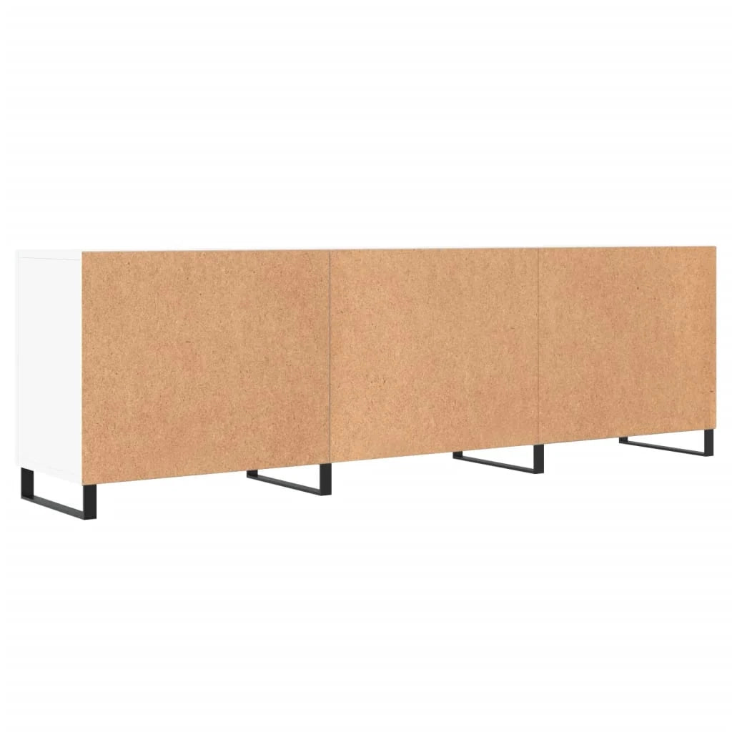 Mobile TV multimediale scaffale TV mobile TV sala da pranzo soggiorno camera da letto 150 x 30 x 50 cm legno ingegnerizzato bianco 02_0025994