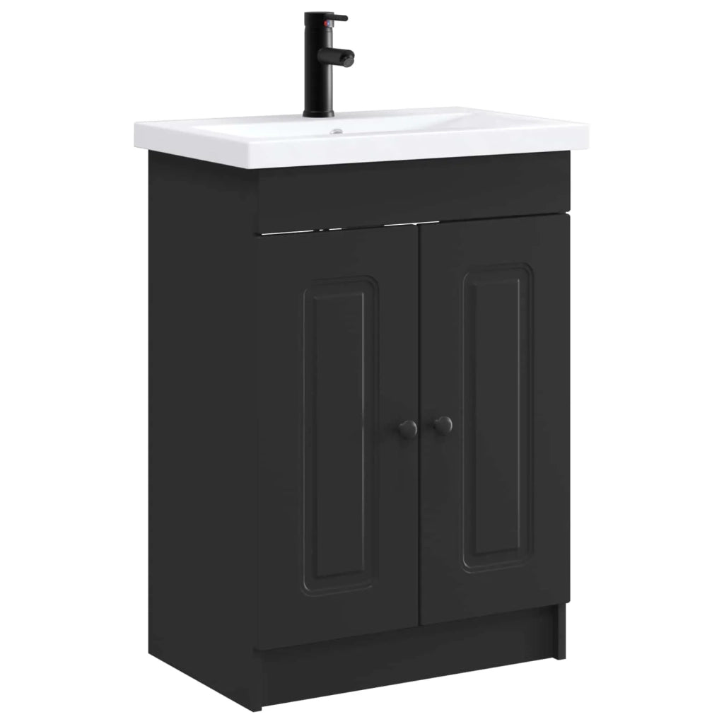 Set di mobili per il bagno Nero 78,5 x 37,5 x 81 cm 3404175